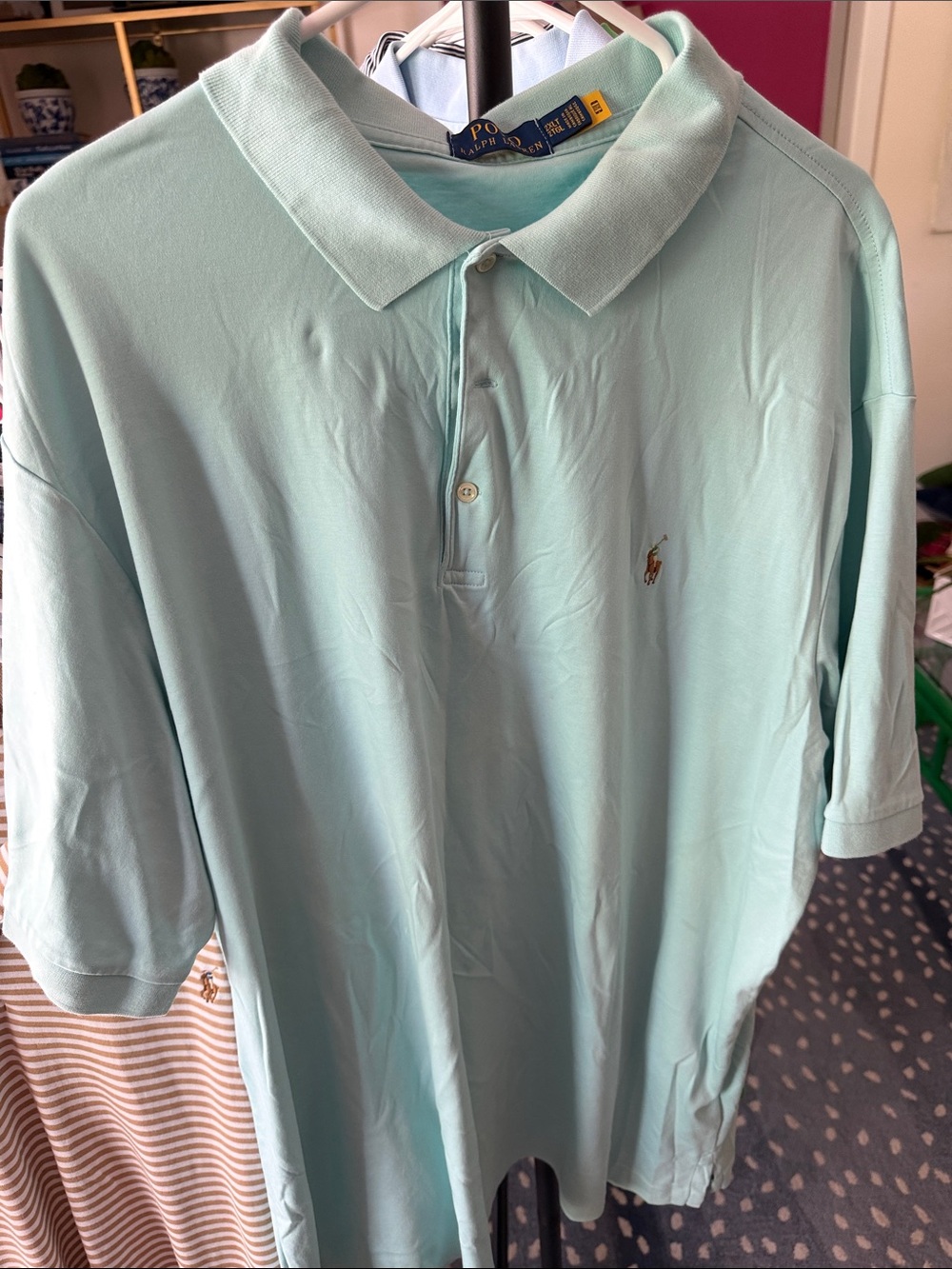 Polo by Ralph Lauren Light Mint Green Cotton Polo Shirt